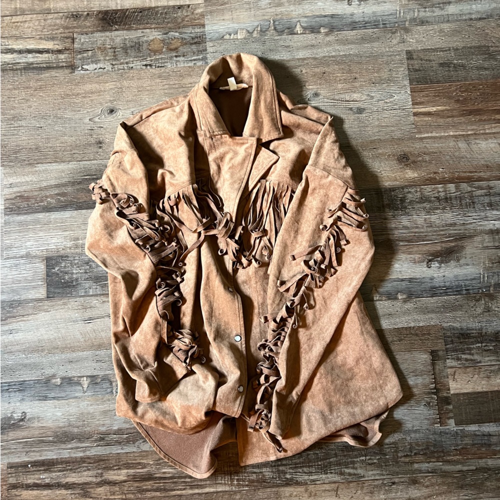 Suede fringe jacket